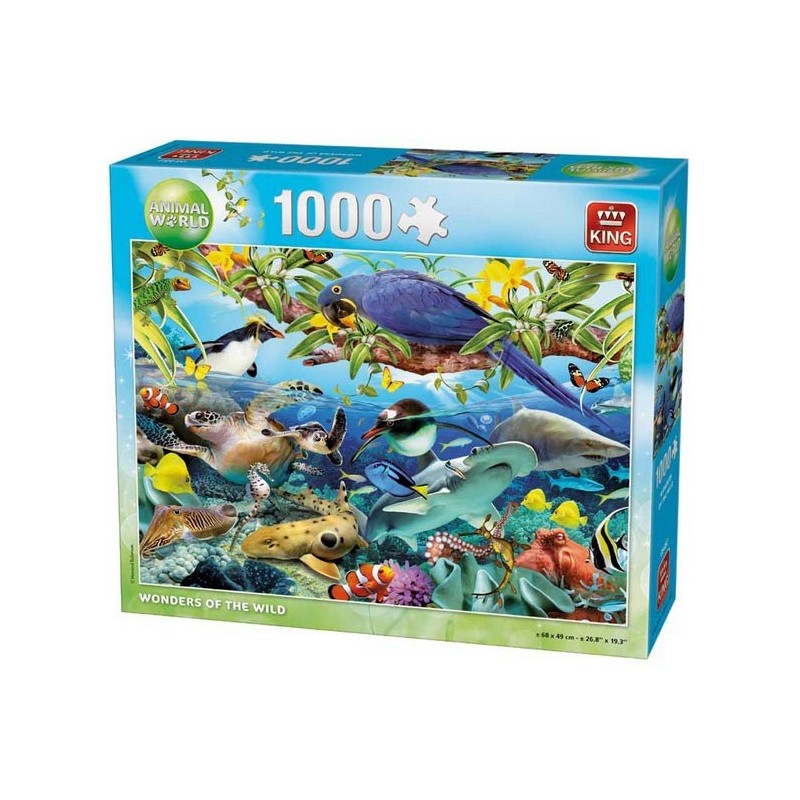 Puzzle 1000 pièces - Merveilles animales un jeu King