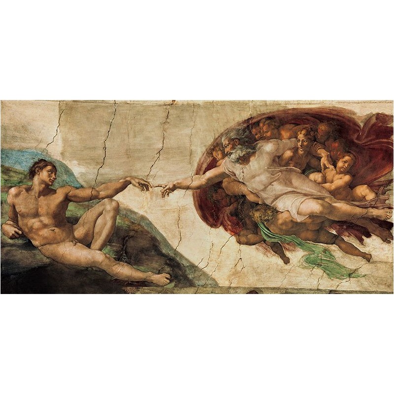 Puzzle 1000 pièces - Michelangelo - Creazione di adamo un jeu Ricordi