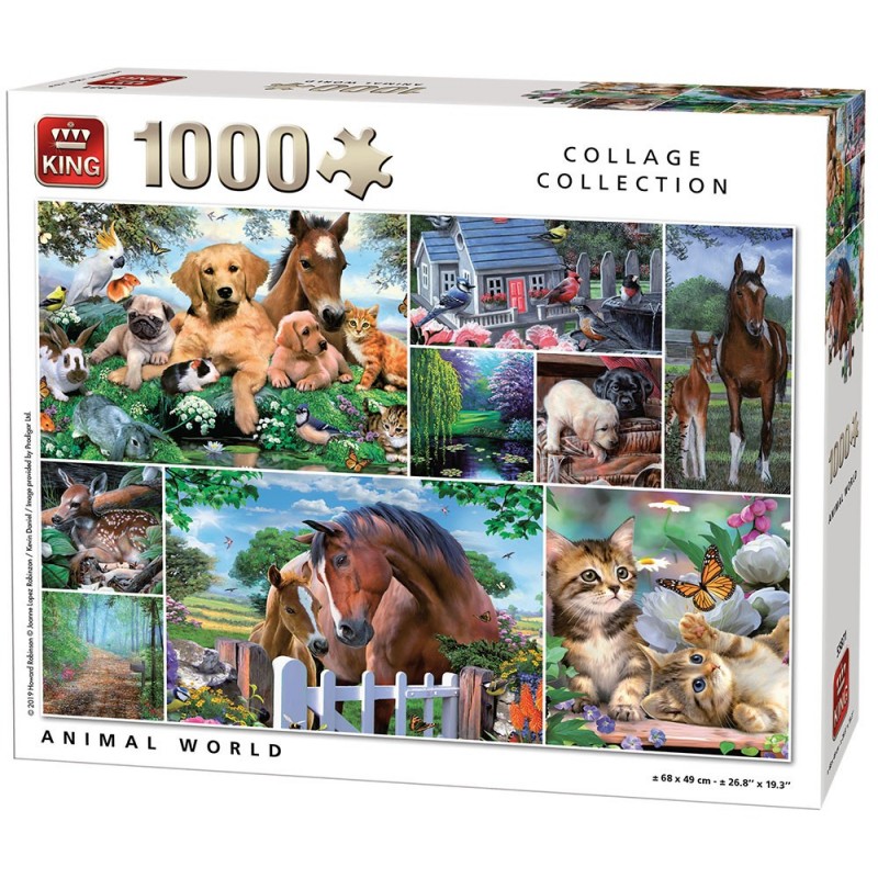 Monde animal - 1000 pièces un jeu King