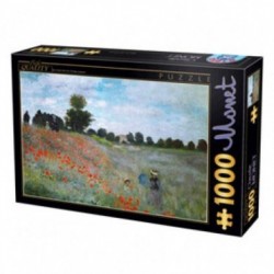 Puzzle 1000 pièces Monet Champs de coquelicots un jeu D-Toys