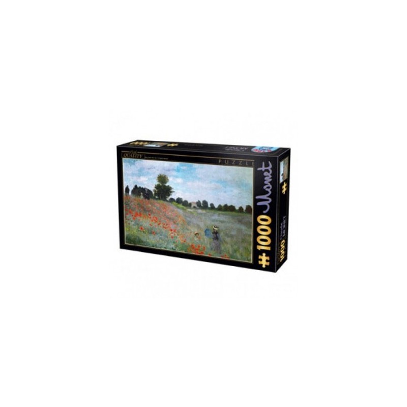 Puzzle 1000 pièces Monet Champs de coquelicots un jeu D-Toys