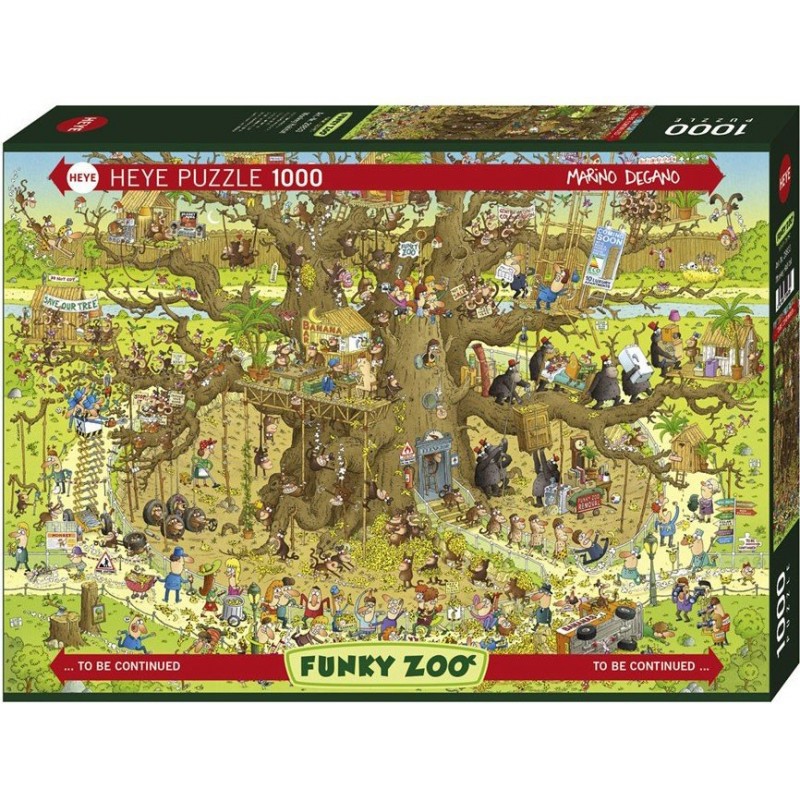Puzzle 1000 Monkey Habitat un jeu Heye