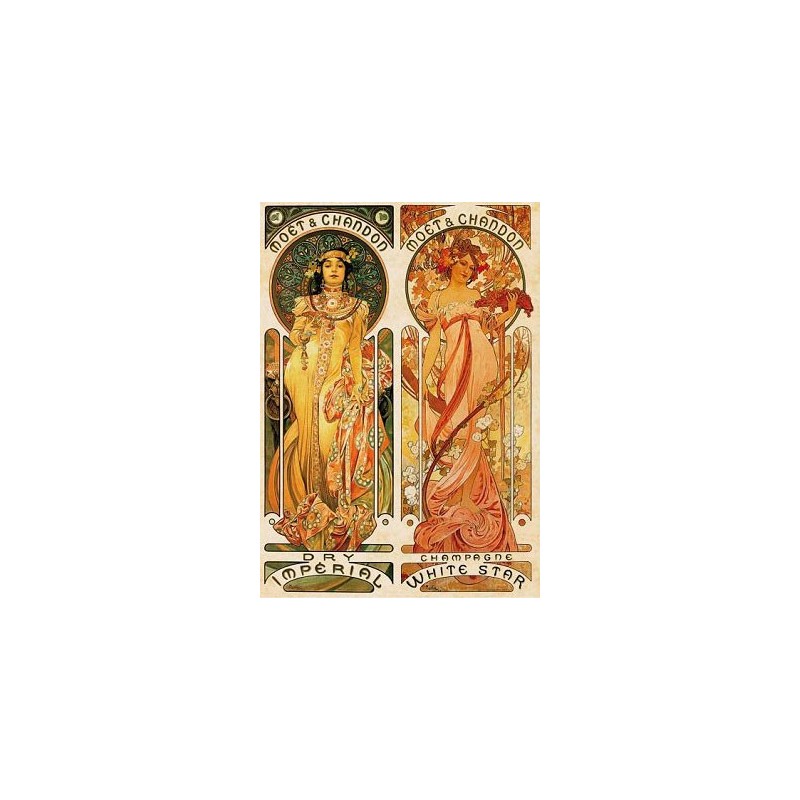 Puzzle 1000 pièces - Mucha Moet et Chandon un jeu D-Toys Puzzle 1000 pièces - Mucha Moet et Chandon un jeu D-Toys
