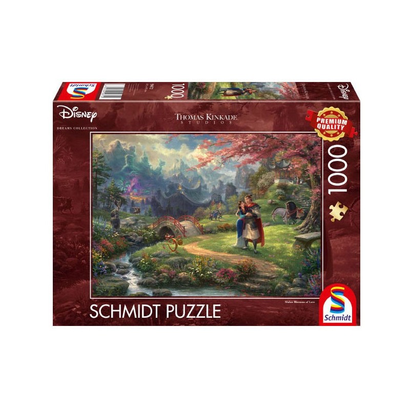 Puzzle 1000 pièces Kinkade - Mulan un jeu Schmidt
