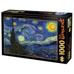 Puzzle 1000 pièces - Van Gogh - Nuit Étoilée un jeu D-Toys