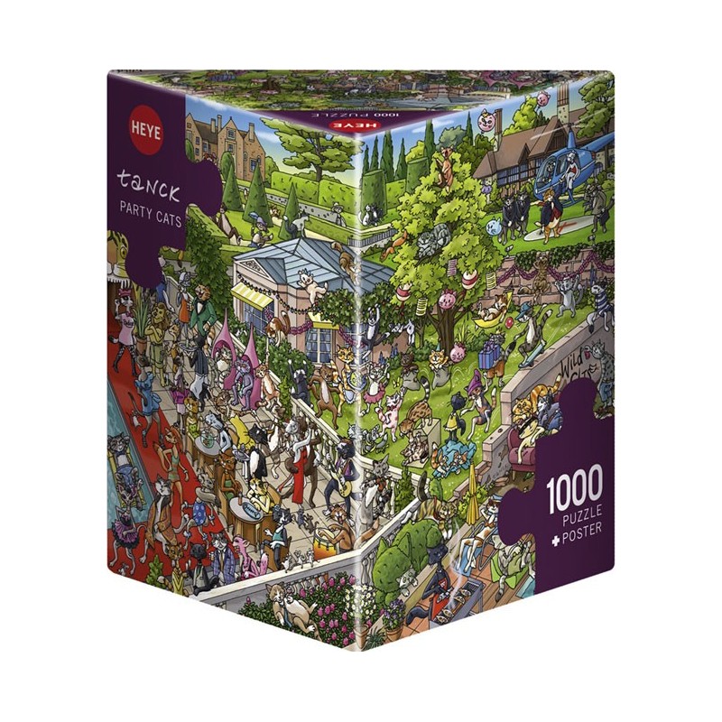 Puzzle 1000 pièces - Tanck - Party cats un jeu Heye