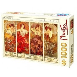 Puzzle 1000 pièces - Mucha - Les pierres précieuses un jeu D-Toys