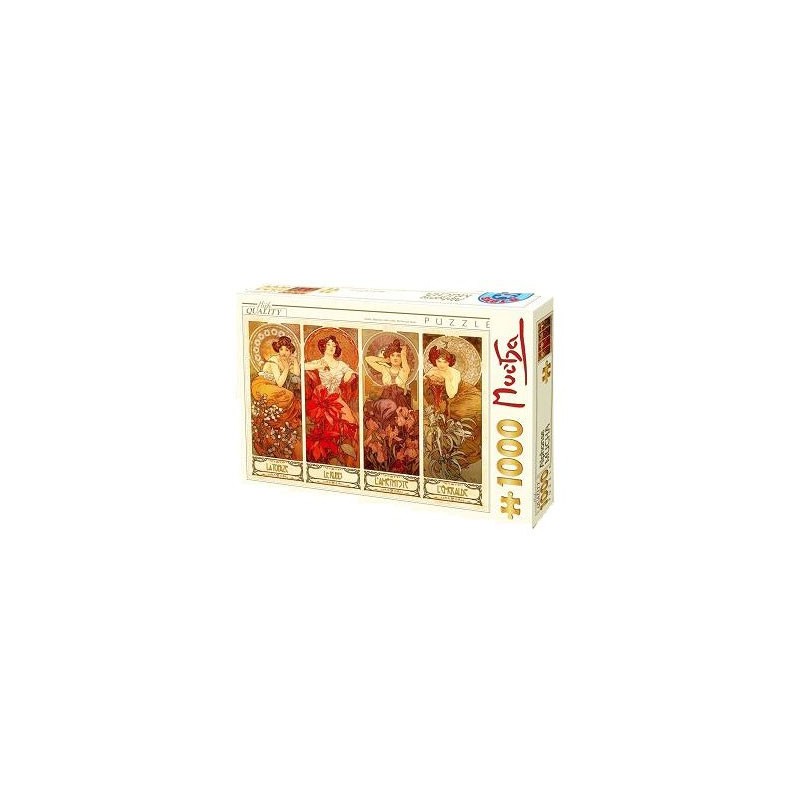 Puzzle 1000 pièces - Mucha - Les pierres précieuses un jeu D-Toys Puzzle 1000 pièces - Mucha - Les pierres précieuses un jeu D-Toys