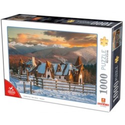 Puzzle 1000 pièces - Romania-clay castle un jeu D-Toys