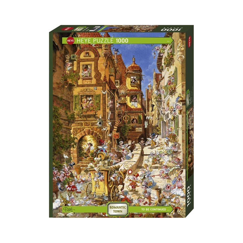 Puzzle 1000 pièces - Romantic Town By Day un jeu Heye Puzzle 1000 pièces - Romantic Town By Day un jeu Heye