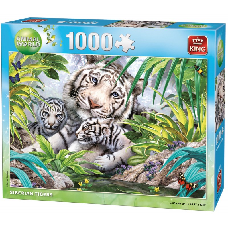 Puzzle 1000 pièces - Siberian Tigers un jeu King Puzzle 1000 pièces - Siberian Tigers un jeu King