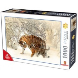 Puzzle 1000 pièces - Tigers un jeu D-Toys