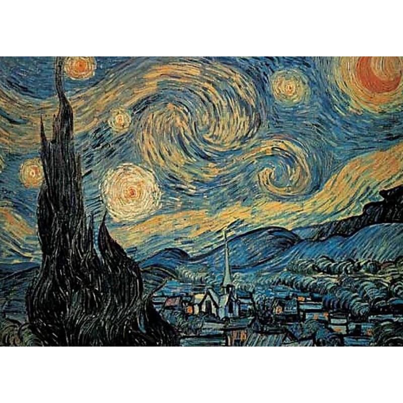 Puzzle 1000 pièces - Van Gogh - Nuit étoilée un jeu Ricordi