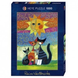 Puzzle 1000 pièces - Wachtmeister Chat Soleil un jeu Heye