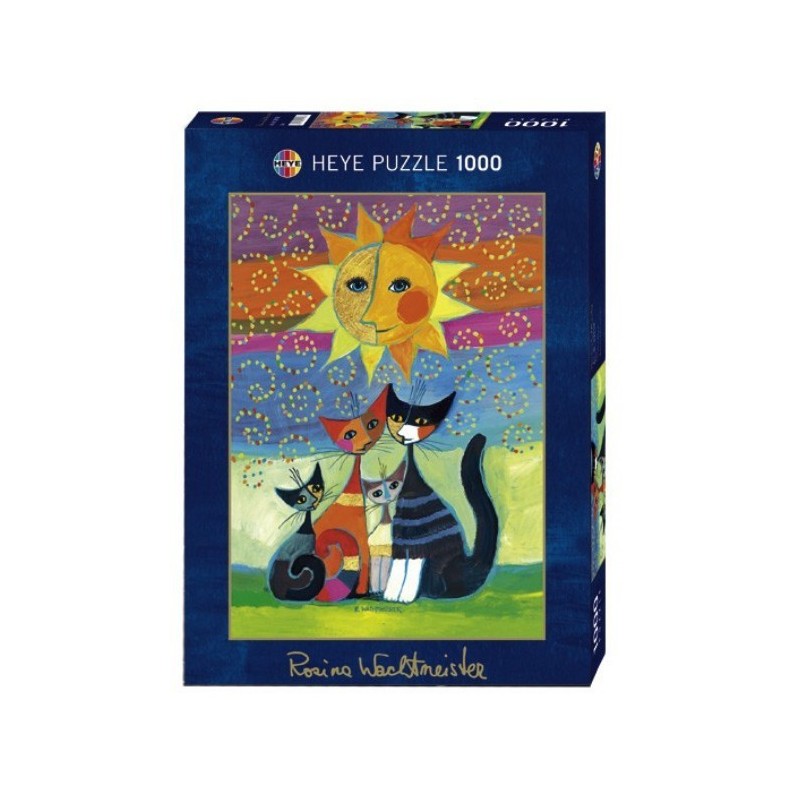 Puzzle 1000 pièces - Wachtmeister Chat Soleil un jeu Heye