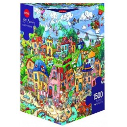 Puzzle 1500 - Berman - Happytown un jeu Heye
