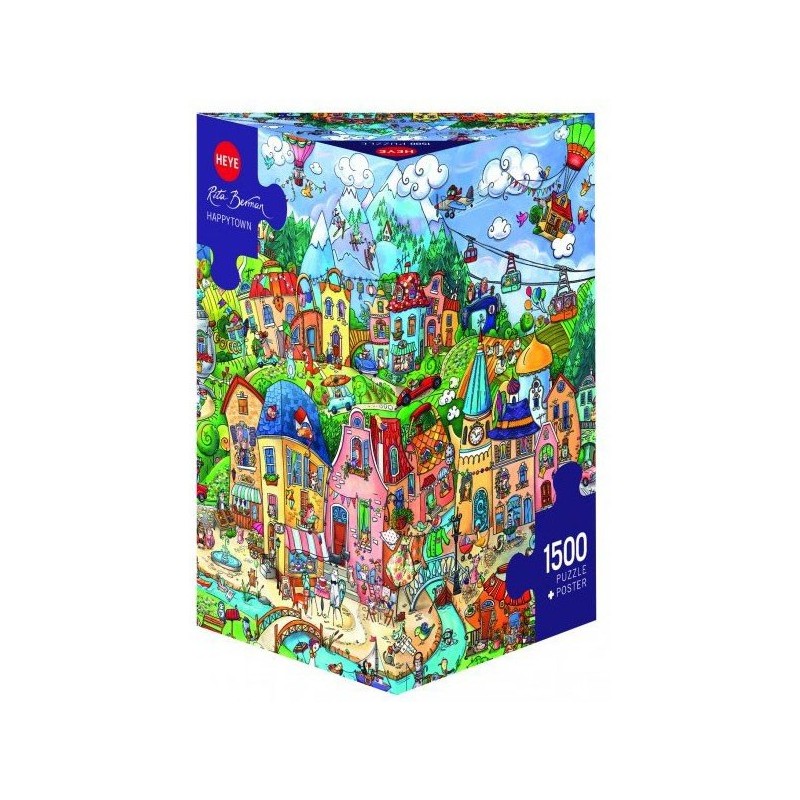 Puzzle 1500 - Berman - Happytown un jeu Heye