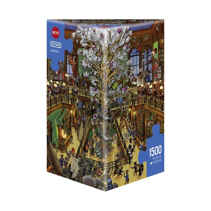 Puzzle 1500 pièces - Oesterie - library un jeu Heye Puzzle 1500 pièces - Oesterie - library un jeu Heye