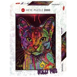 Puzzle - 2000 pièces - Jolly pets Abyssinian un jeu Heye
