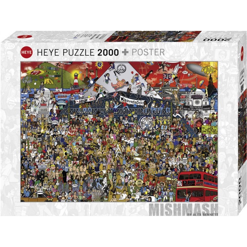 Puzzle 2000 pièces - British music history un jeu Heye