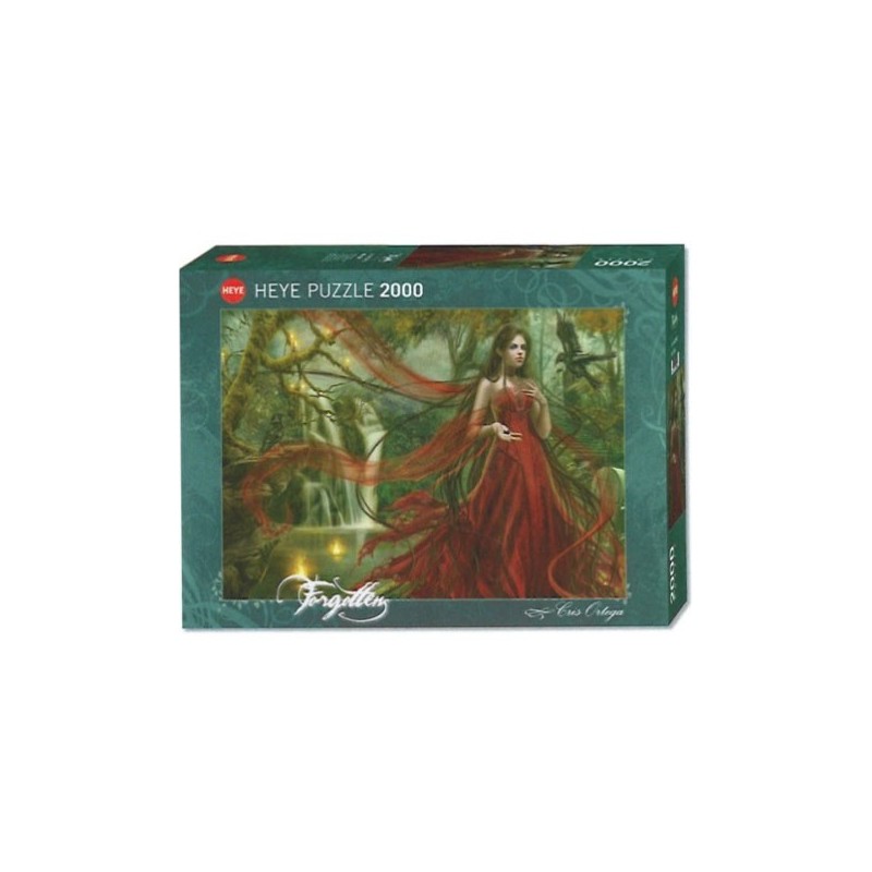 Puzzle 2000 pièces - Femme à la robe rouge un jeu Heye