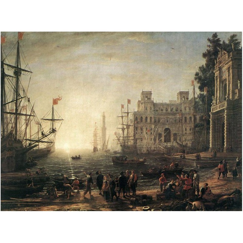 Puzzle 2000 pièces - Lorrain - Porto con vila Medici un jeu Ricordi Puzzle 2000 pièces - Lorrain - Porto con vila Medici un jeu Ricordi