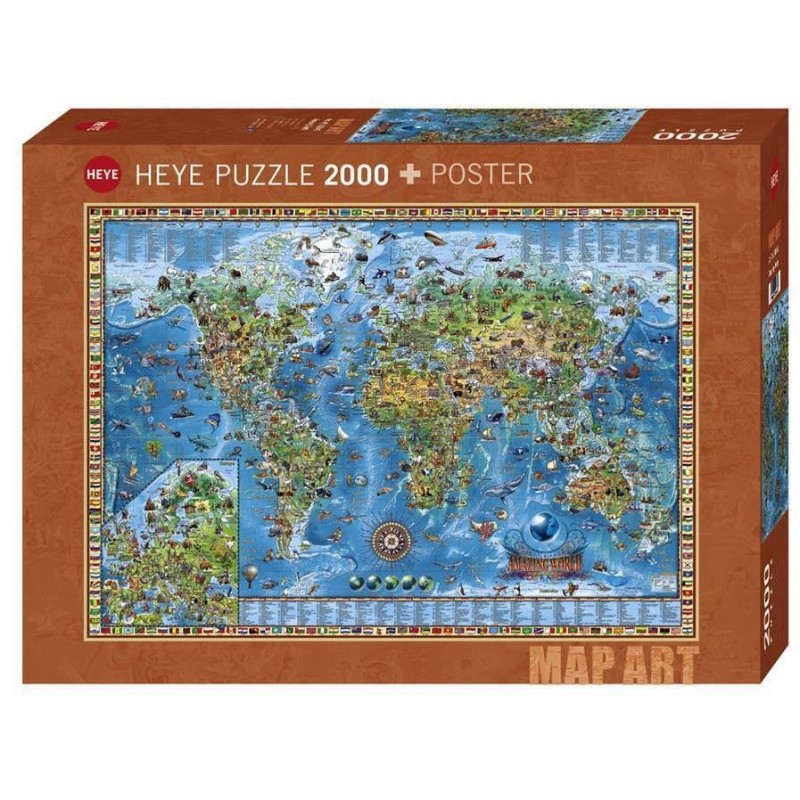 Puzzle 2000 pièces - Amazing world un jeu Heye