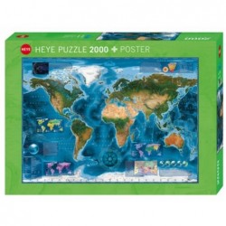 Puzzle 2000 pièces - Satellite Map un jeu Heye