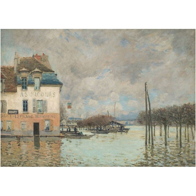 Puzzle 2000 pièces - Sisley - La barque pendant l'inondation à Pont-Marly un jeu Ricordi Puzzle 2000 pièces - Sisley - La barque pendant l'inondation à Pont-Marly un jeu Ricordi