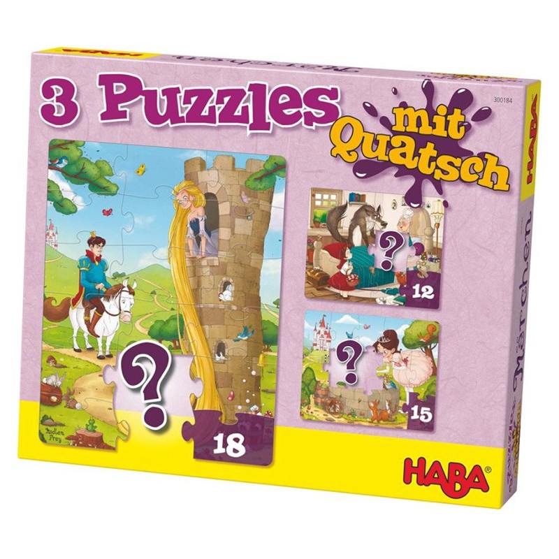 3 puzzles rigolos - Contes de fée un jeu Haba