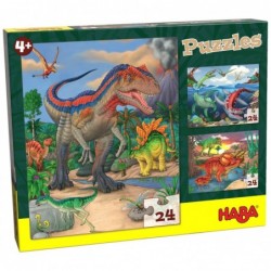 Puzzles dinosaures 24 pièces un jeu Haba