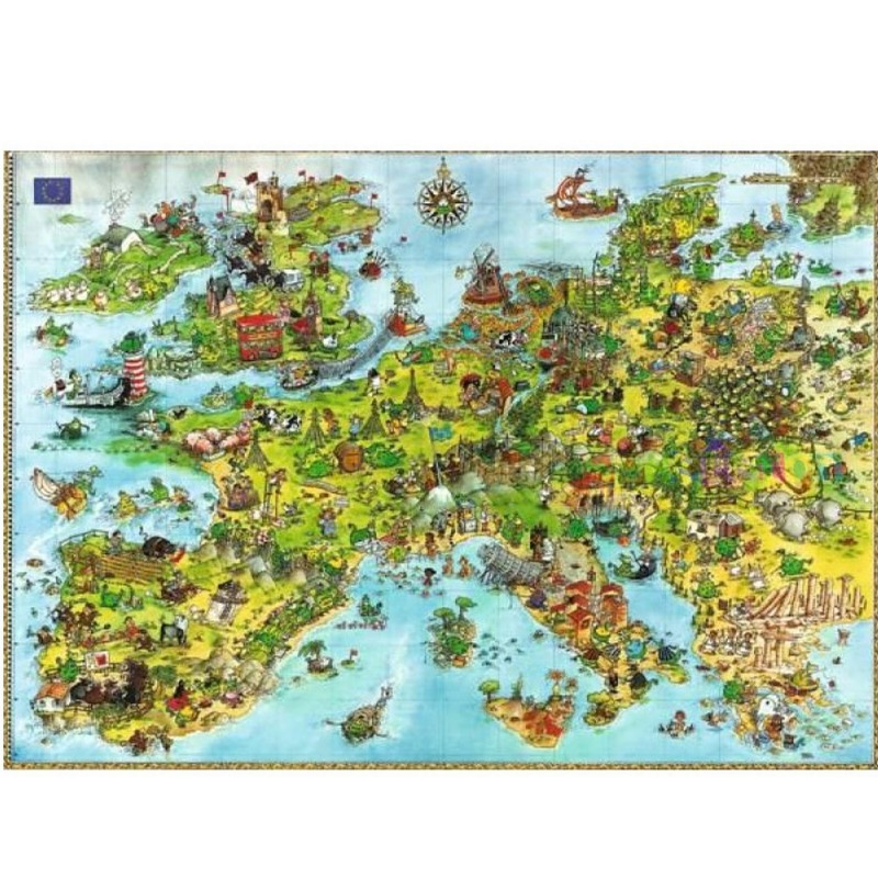 Puzzle 4000 pièces - United Dragons of Europe - Degano un jeu Heye