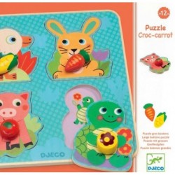 Puzzle gros boutons - Croc carrot un jeu Djeco