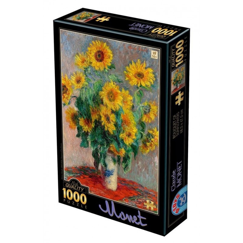 Puzzle 1000 pièces Monet - Bouquet de tournesols un jeu D-Toys