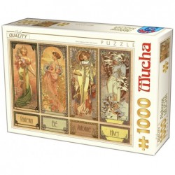 Puzzle 1000 pièces - Mucha - Saisons un jeu D-Toys