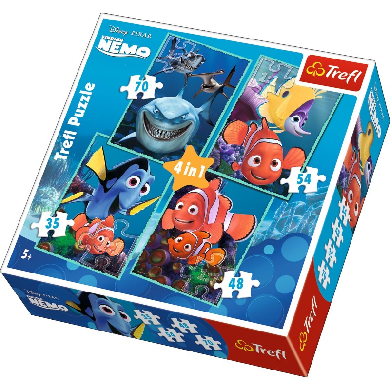 Puzzle 4 en 1 Nemo & Dory un jeu Puzzle 4 en 1 Nemo & Dory un jeu