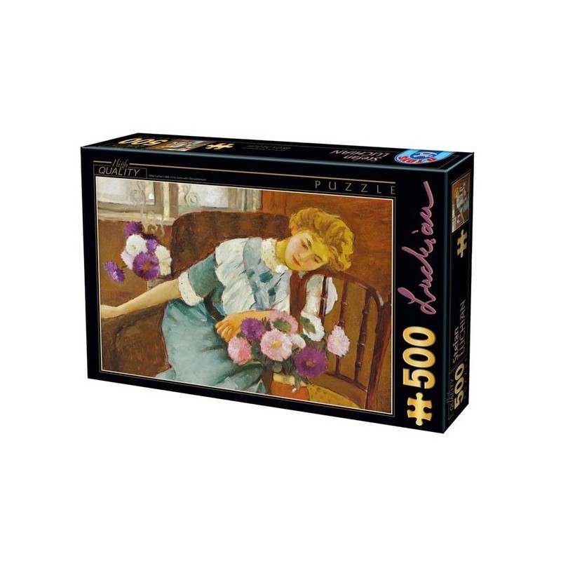 Puzzle 500 - Stefan Luchian Lorica avec chrysanthèmes un jeu D-Toys