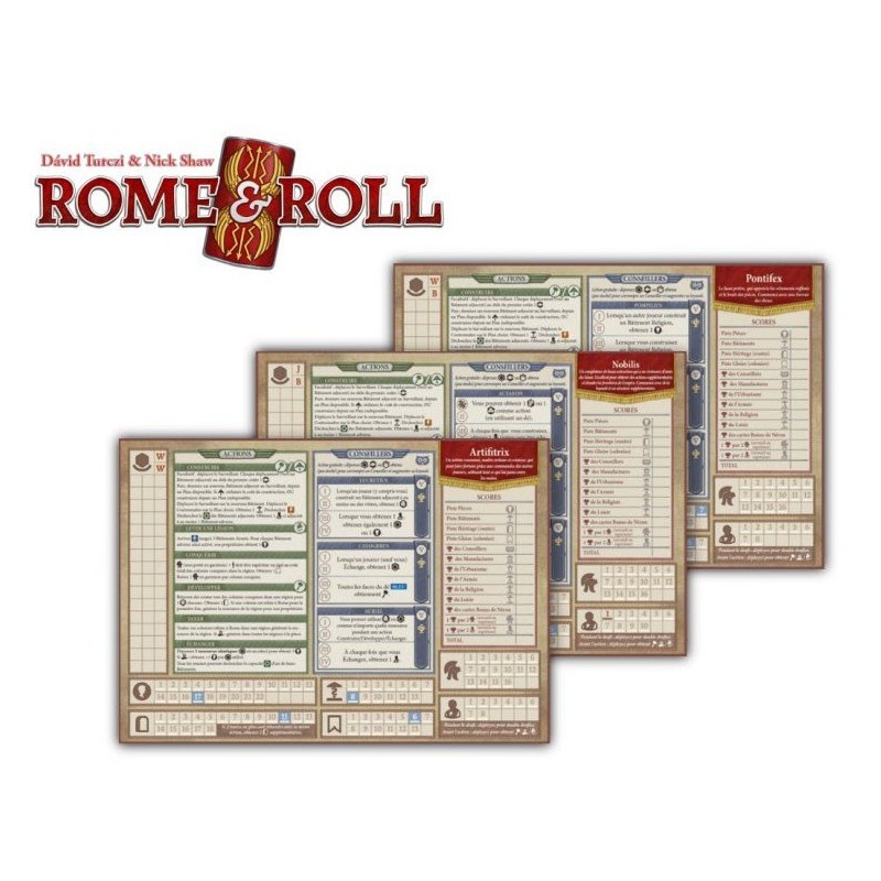 ROME & ROLL ñ Extension Personnages un jeu Super Meeple
