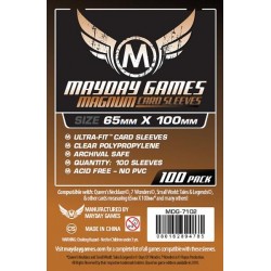 Lot de 100 Protège-Cartes pour 7 Wonders 65x100mm un jeu Mayday Games