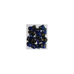 Pack de 12 dés D6 * gemini * NOIR & BLEU