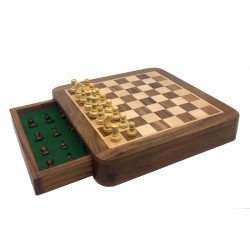 Jeu d'Echecs tiroir 26 x 26 cm