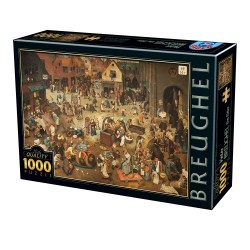 Puzzle 1000 pièces Breughel - The Fight Between Carnival and Lent