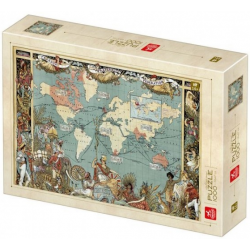 Puzzle 1000 pièces - Map Vintage