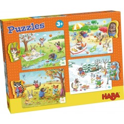 4 Puzzles 15 pièces - les saisons