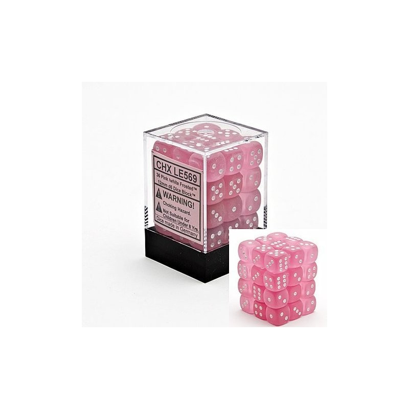 Pack 36 dés 6 rose Chessex Pack 36 dés 6 rose Chessex