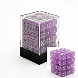 Pack de 36 dés D6 * givrés * VIOLET / PURPLE un jeu Chessex