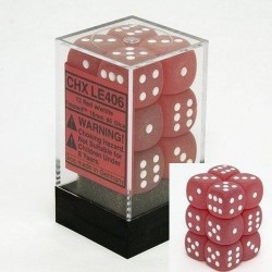 Boîte de 12 dés 6 * givrés * ROUGE / FROSTED RED un jeu Chessex