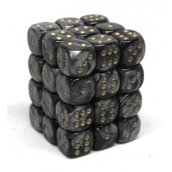 Pack 36 Dés 6 noir chessex