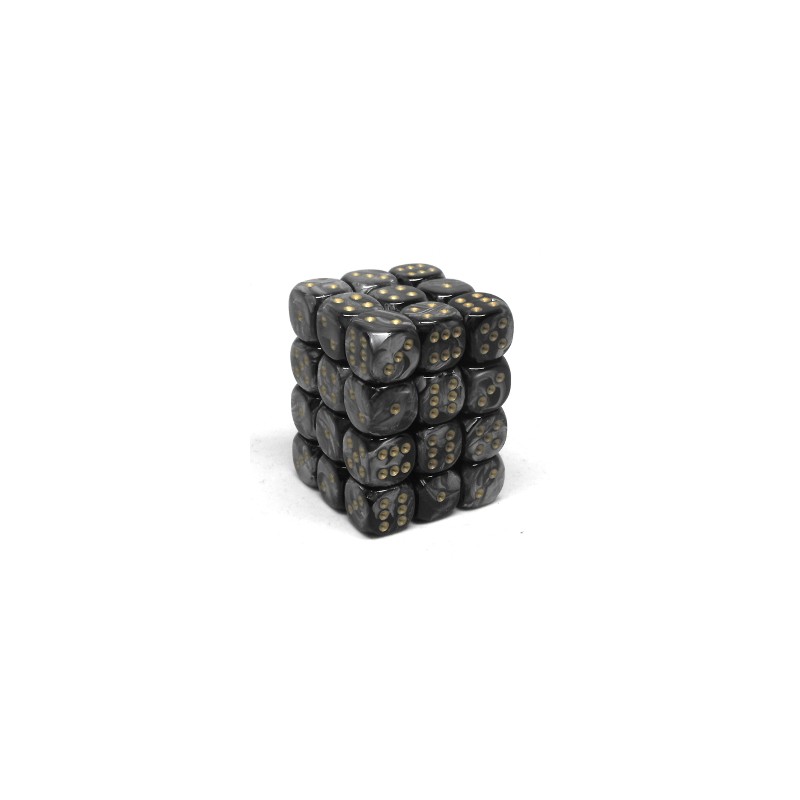 Pack 36 Dés 6 noir chessex