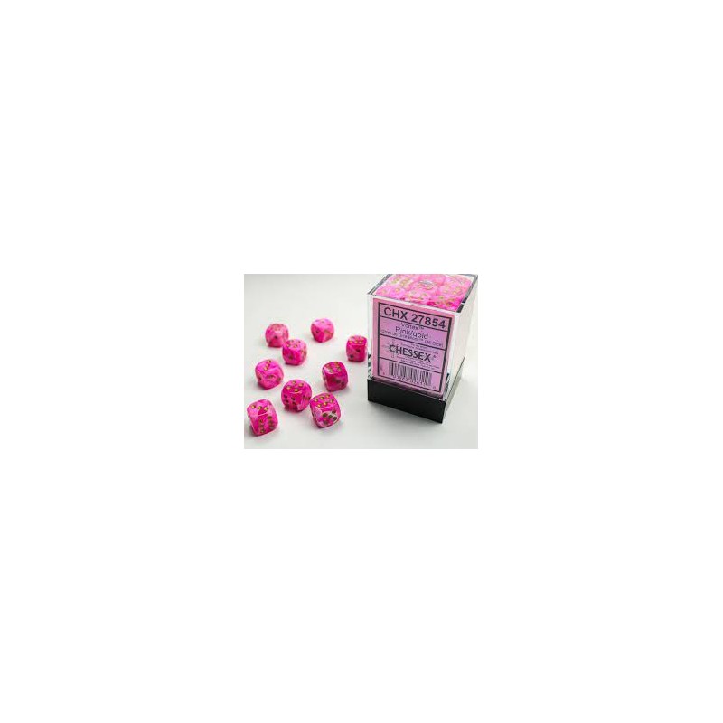 Pack de 36 dés D6 * vortex * ROSE un jeu Chessex